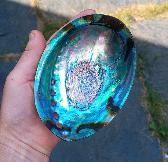 Duhové listy "Forest Iris": Abalone perleť a chirurgická ocel