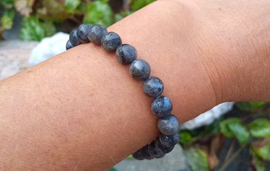 Labradorit 8 mm top kvality pružný minerálový náramek