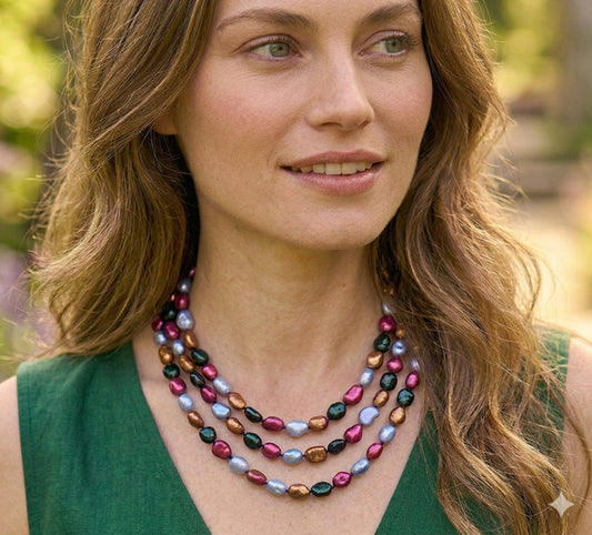 Extra dlouhý perlový náhrdelník „Multicolor“ – 127 cm čisté elegance