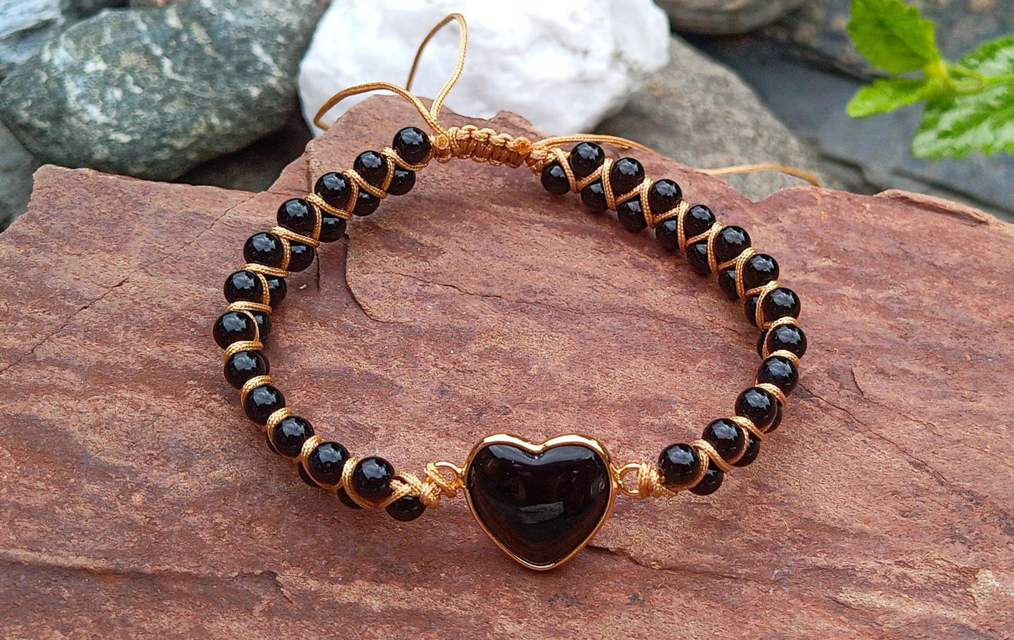 "Black Tourmaline Soul": Shamballa náramek s černým turmalínem