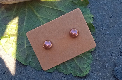 Perlové náušnice „Rose Copper“ – Pravé říční perly & Chirurgická ocel