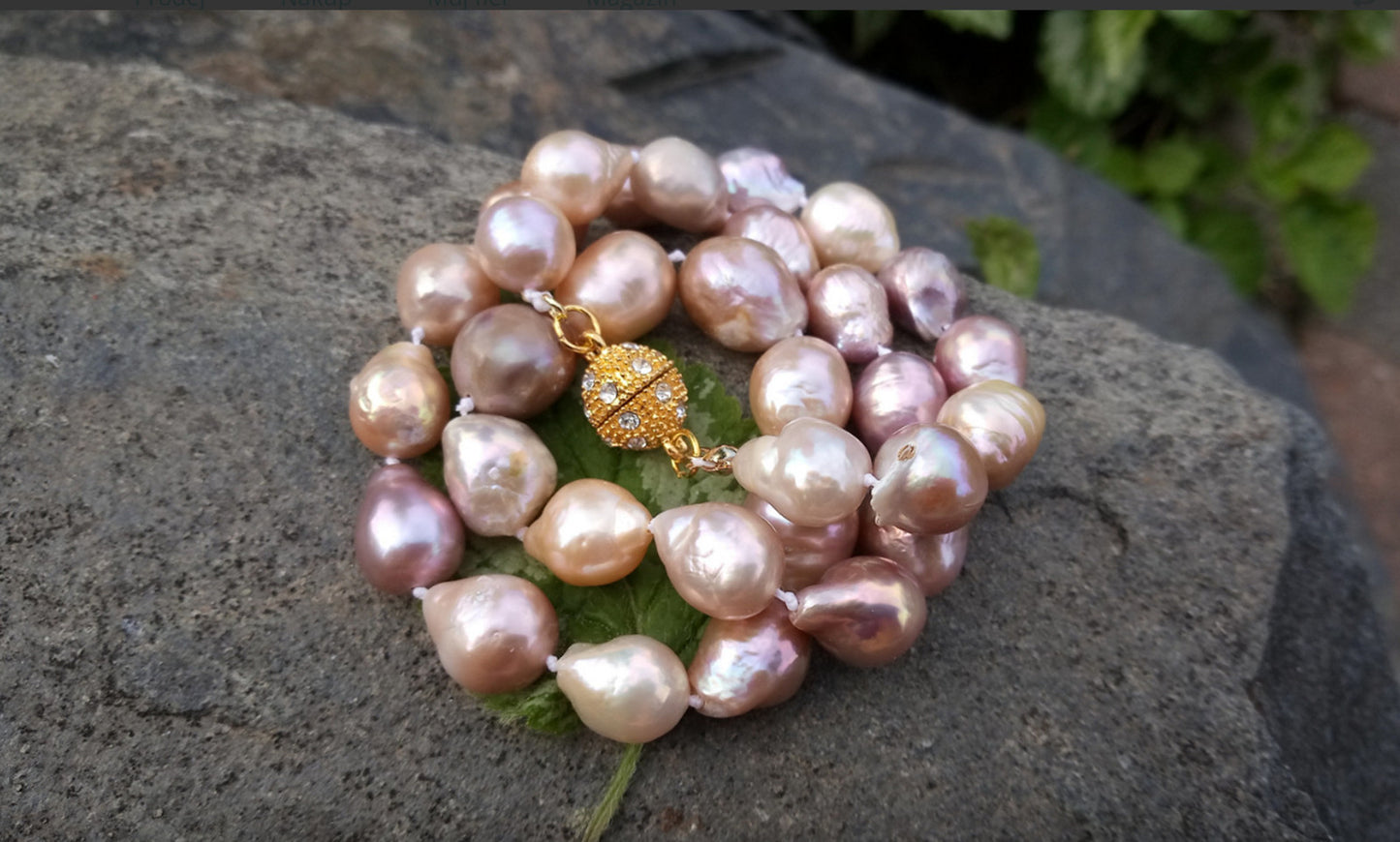 Náhrdelník z vzácných perel Jižního Pacifiku, 48 cm