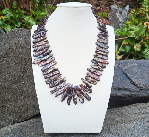 Uzlíkovaný náhrdelník z Keshi perel z Pacifiku