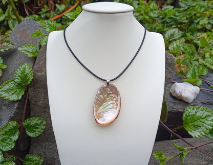 🌊 Oboustranný náhrdelník 2v1 s abalone mušlí (Paua)