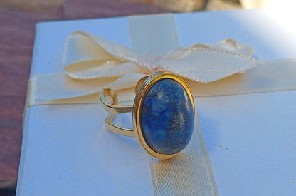Královská modř na vaší dlani: Prsten s Lapis lazuli