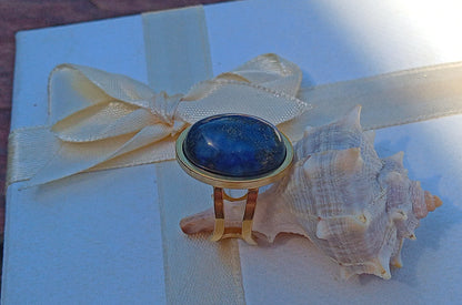 Královská modř na vaší dlani: Prsten s Lapis lazuli