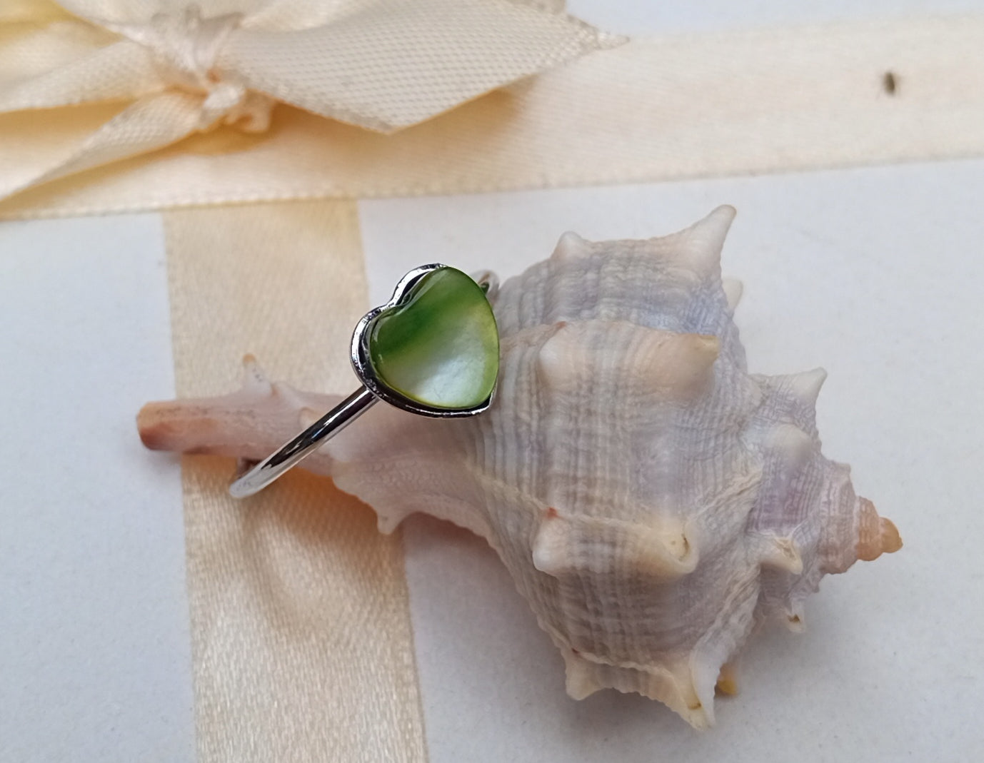 Okouzlující prsten: Magie abalone perleti a odolnost oceli
