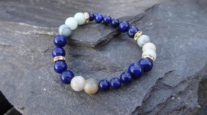 Moře klidu: Náramek s lapis lazuli a amazonitem