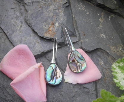 Elegantní náušnice z perleti Abalone Shell