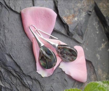 Elegantní náušnice z perleti Abalone Shell