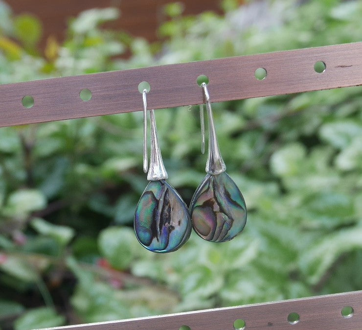 Elegantní náušnice z perleti Abalone Shell