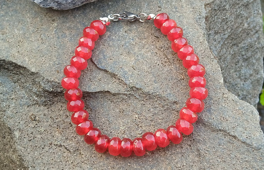 Luxusní náramek z rubínu 5x7 mm královský drahokam