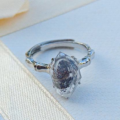 Prsten „Crystal Energy“ s Herkimerským diamantem – Chirurgická ocel