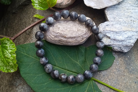 Labradorit 8 mm top kvality pružný minerálový náramek