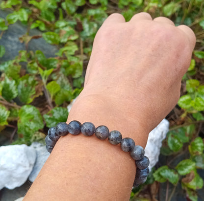Labradorit 8 mm top kvality pružný minerálový náramek