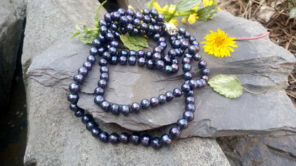 Luxusní náhrdelník z Tahitských perel „Black Orchid“ – 123 cm