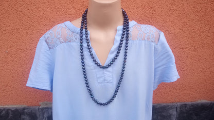 Luxusní náhrdelník z Tahitských perel „Black Orchid“ – 123 cm