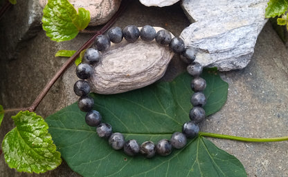 Labradorit 8 mm top kvality pružný minerálový náramek