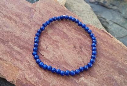 Jemný pružný náramek z lapis lazuli (3 mm)
