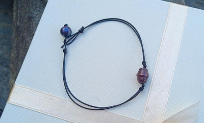 Perlový náramek "Midnight Pearl": Elegance v surovém stylu