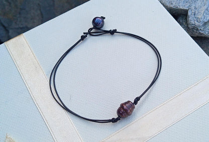 Perlový náramek "Midnight Pearl": Elegance v surovém stylu