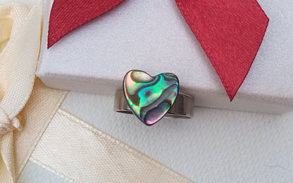 Originální nastavitelný prsten s perletí Abalone