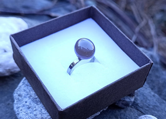 Elegantní prsten s přírodním achátem – Chirurgická ocel