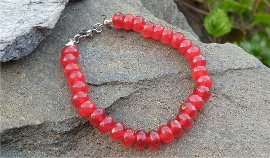 Luxusní náramek z rubínu 5x7 mm královský drahokam