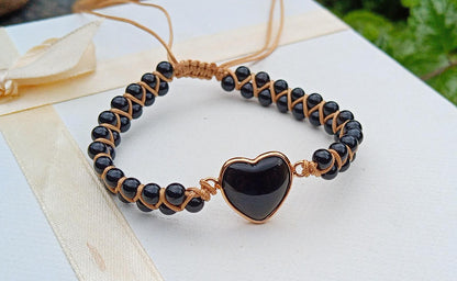 "Black Tourmaline Soul": Shamballa náramek s černým turmalínem