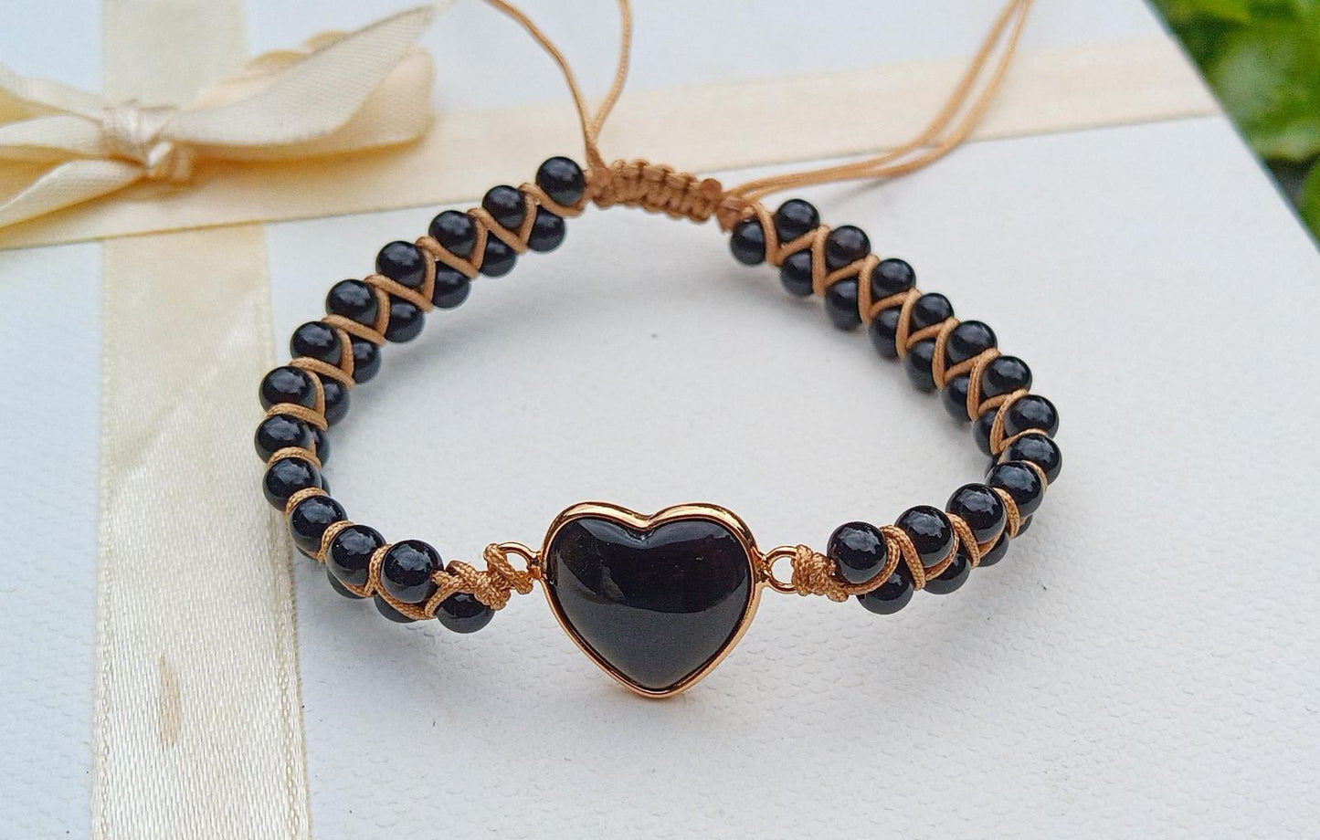 "Black Tourmaline Soul": Shamballa náramek s černým turmalínem
