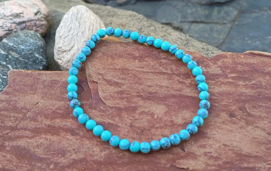Jemný pružný náramek z tyrkenitu (3 mm)